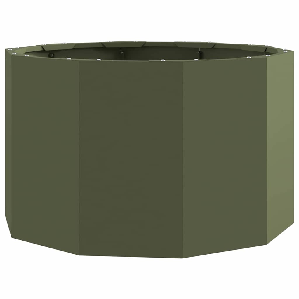 vidaXL Donica Zielony oliwkowy 60 x 60 x 35 cm Stal