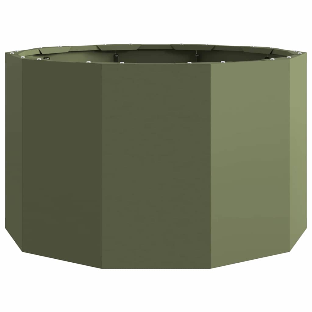 vidaXL Donica Zielony oliwkowy 60 x 60 x 35 cm Stal