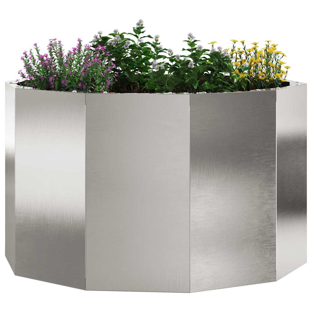 vidaXL Donica Srebrny 60 x 60 x 35 cm Stal nierdzewna