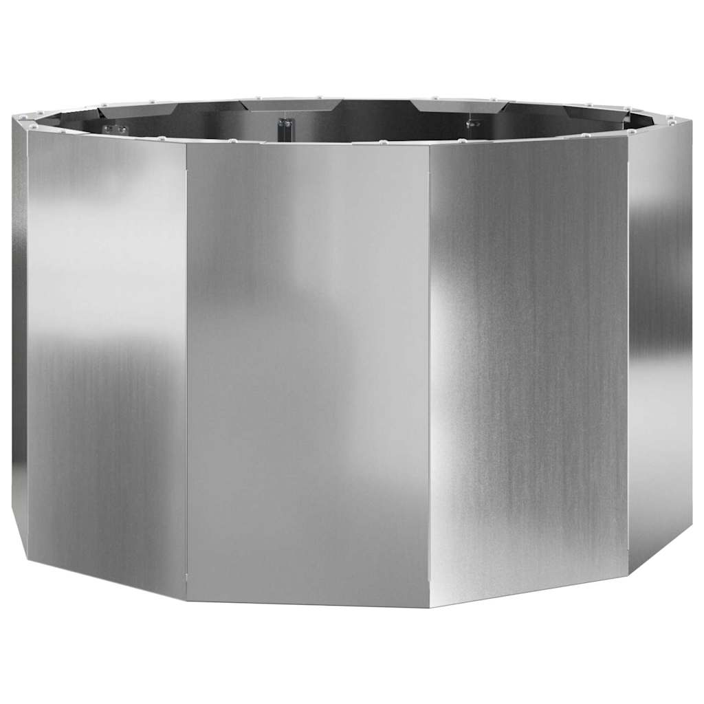 vidaXL Donica Srebrny 60 x 60 x 35 cm Stal Galwanizowana