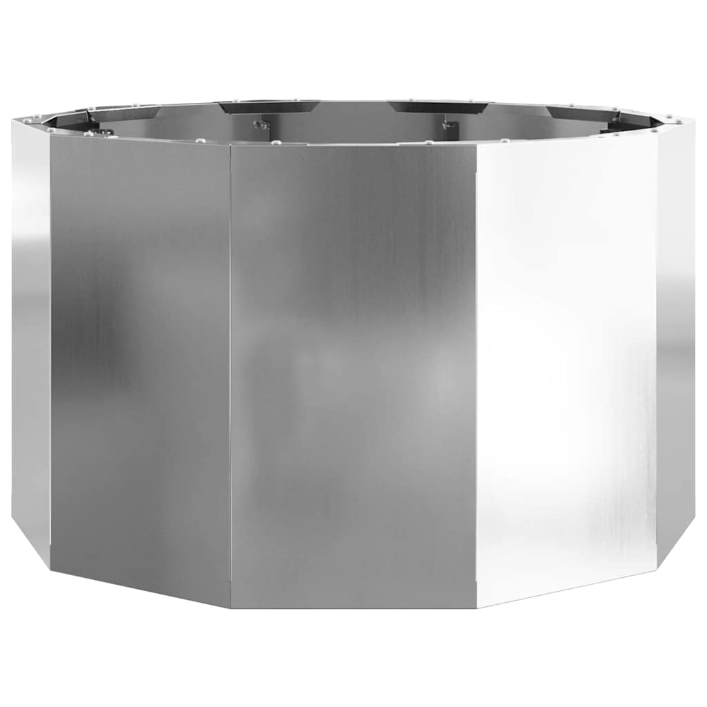 vidaXL Donica Srebrny 60 x 60 x 35 cm Stal Galwanizowana