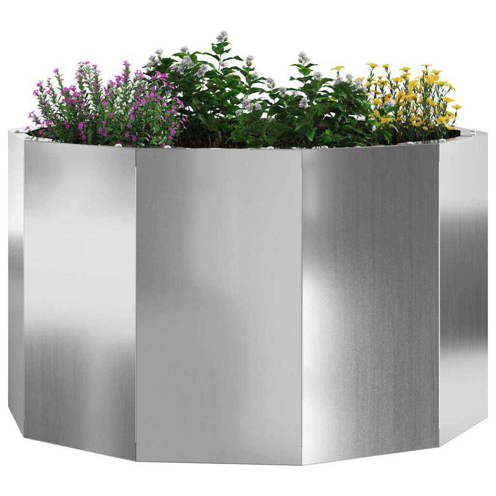 vidaXL Donica Srebrny 60 x 60 x 35 cm Stal Galwanizowana