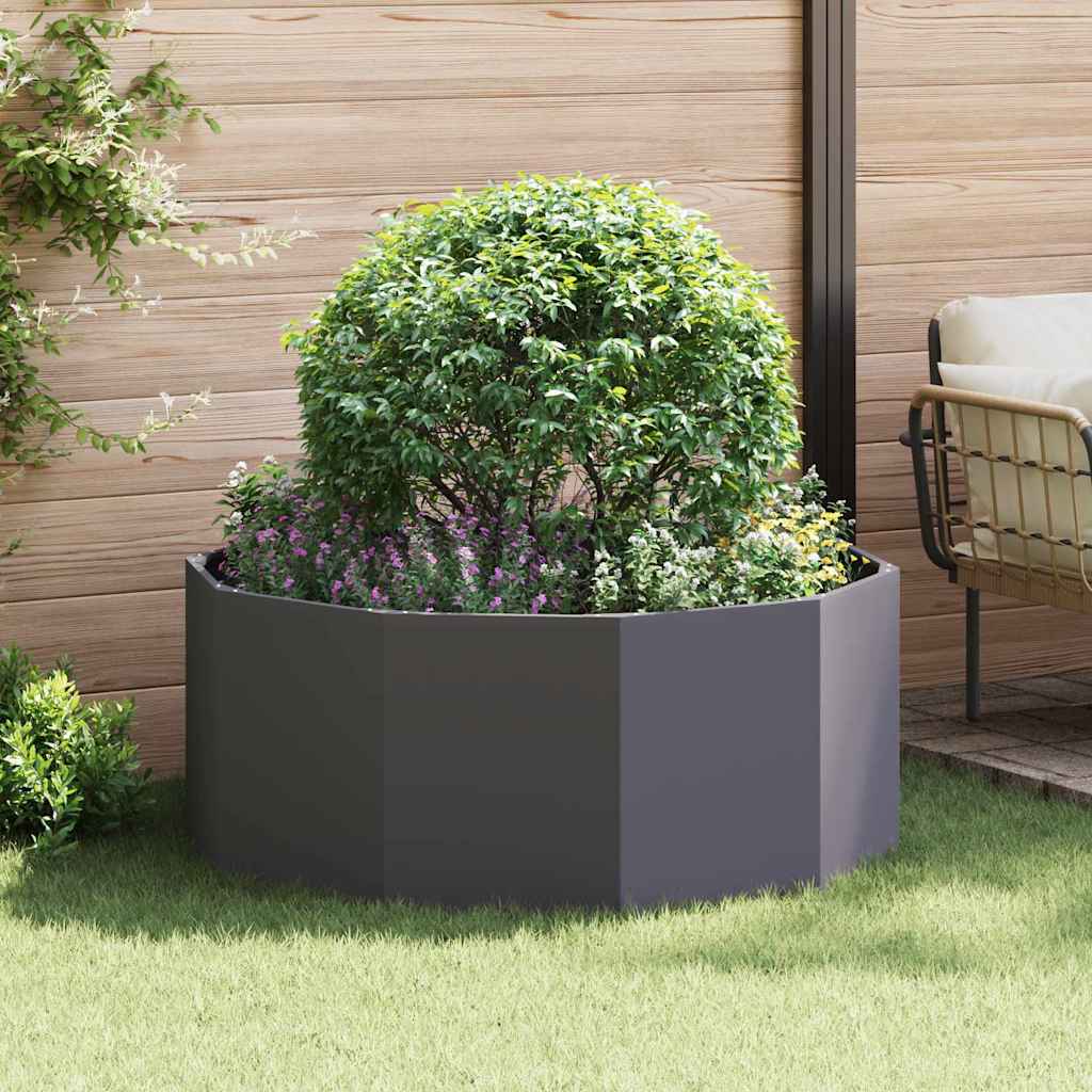 vidaXL Donica Czarny 120 x 120 x 50 cm Stal