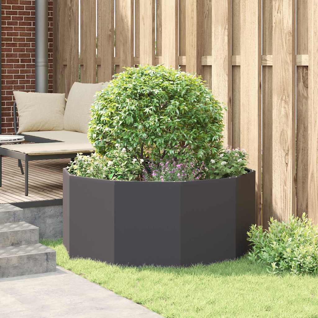 vidaXL Donica Czarny 120 x 120 x 50 cm Stal