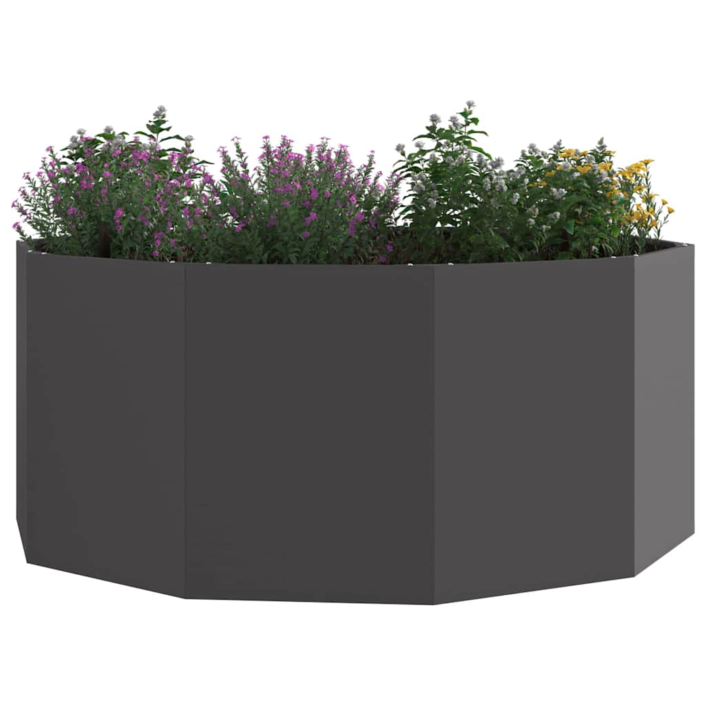 vidaXL Donica Czarny 120 x 120 x 50 cm Stal