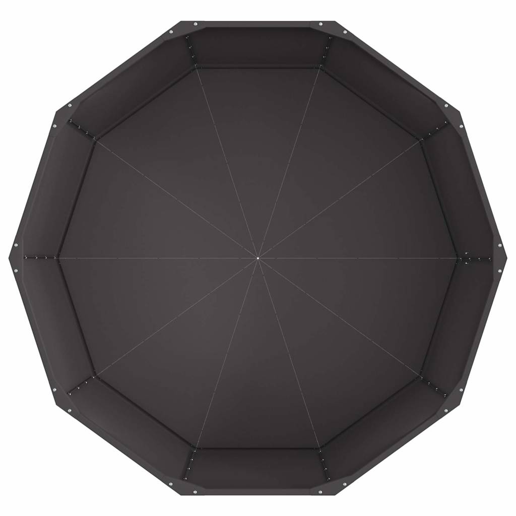 vidaXL Donica Czarny 120 x 120 x 50 cm Stal