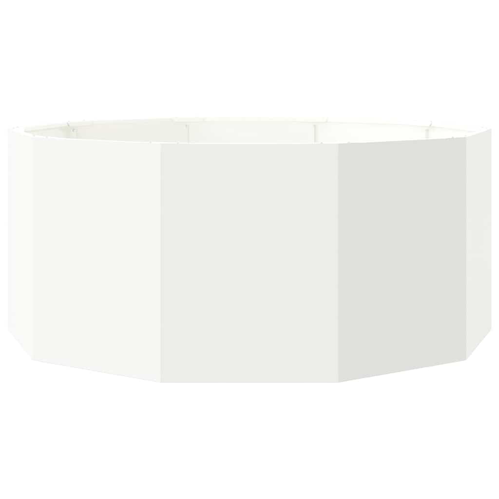 vidaXL Donica Biały 120 x 120 x 50 cm Stal