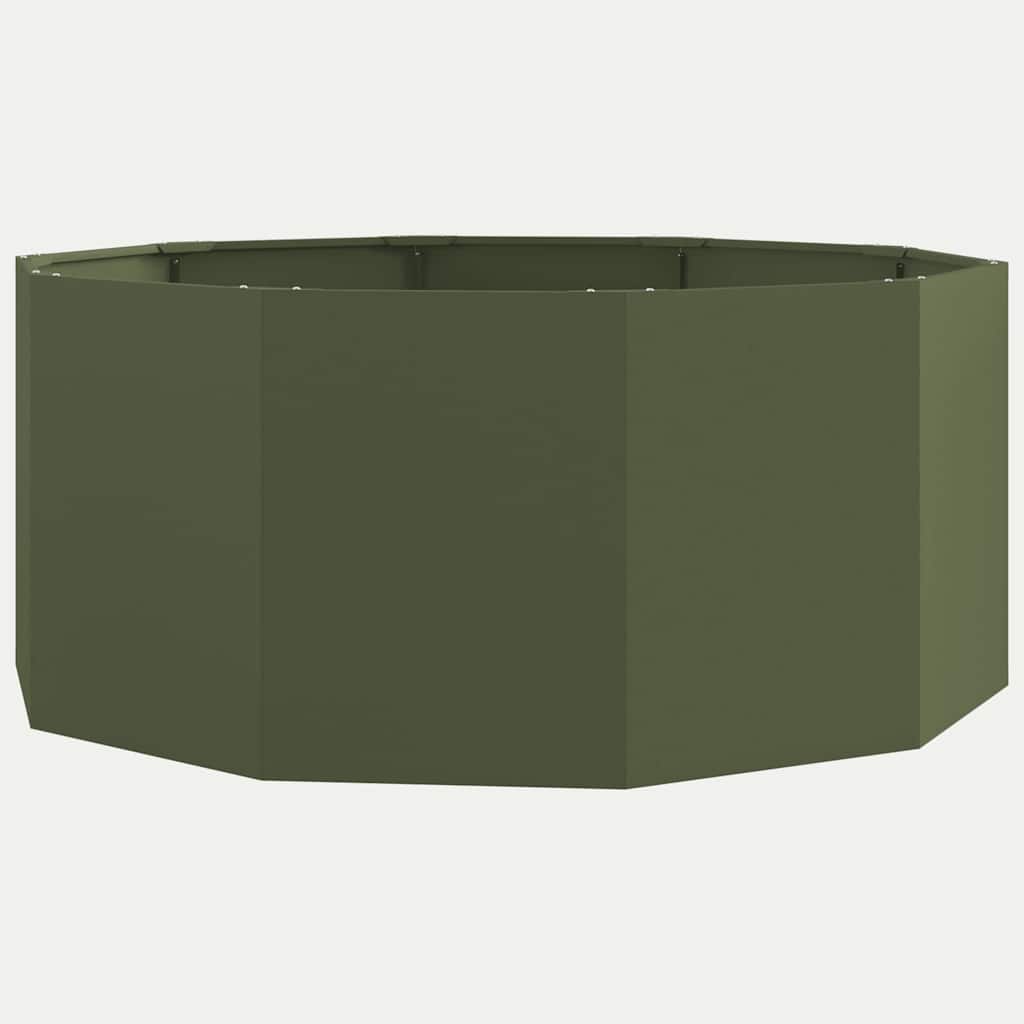 vidaXL Donica Zielony oliwkowy 120 x 120 x 50 cm Stal