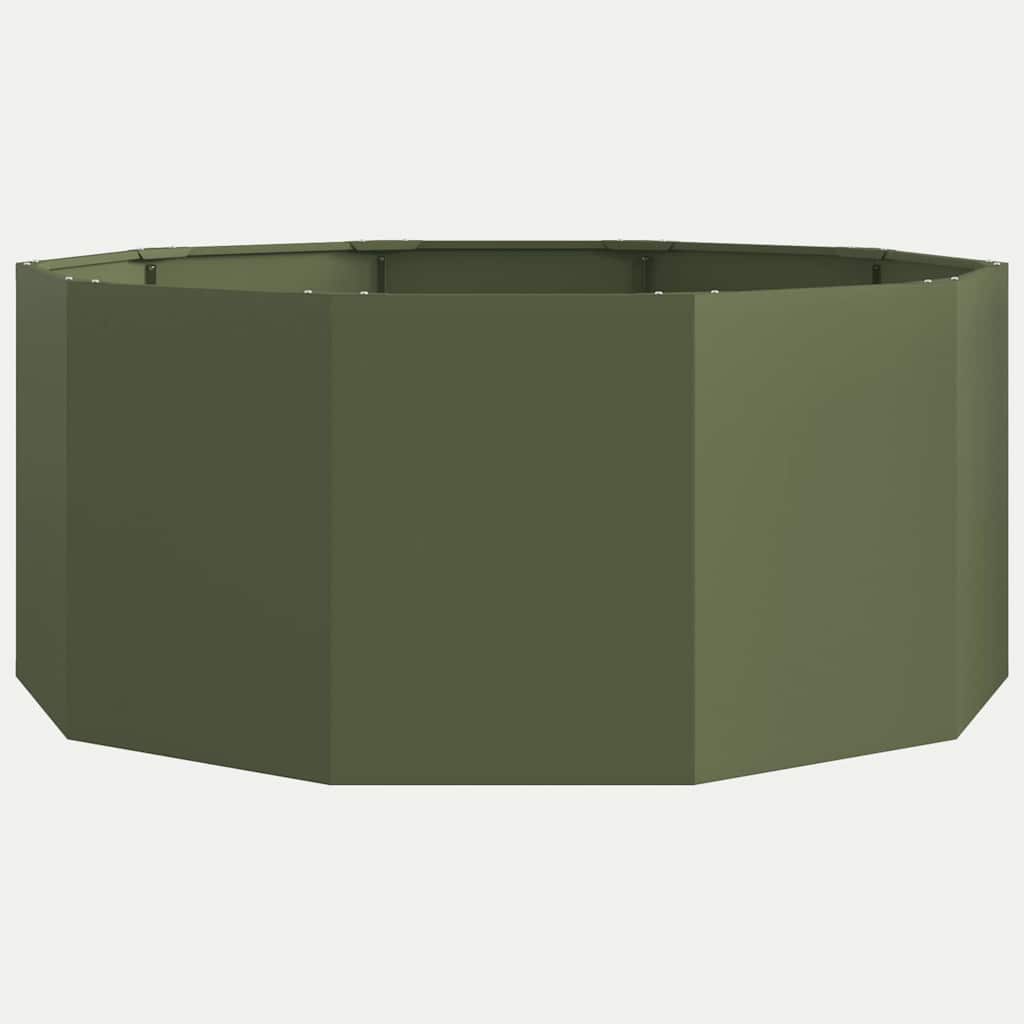 vidaXL Donica Zielony oliwkowy 120 x 120 x 50 cm Stal
