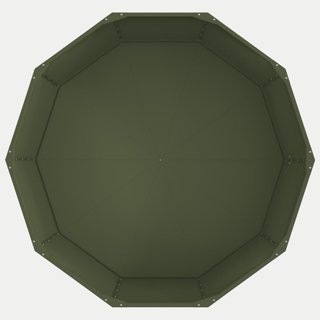 vidaXL Donica Zielony oliwkowy 120 x 120 x 50 cm Stal