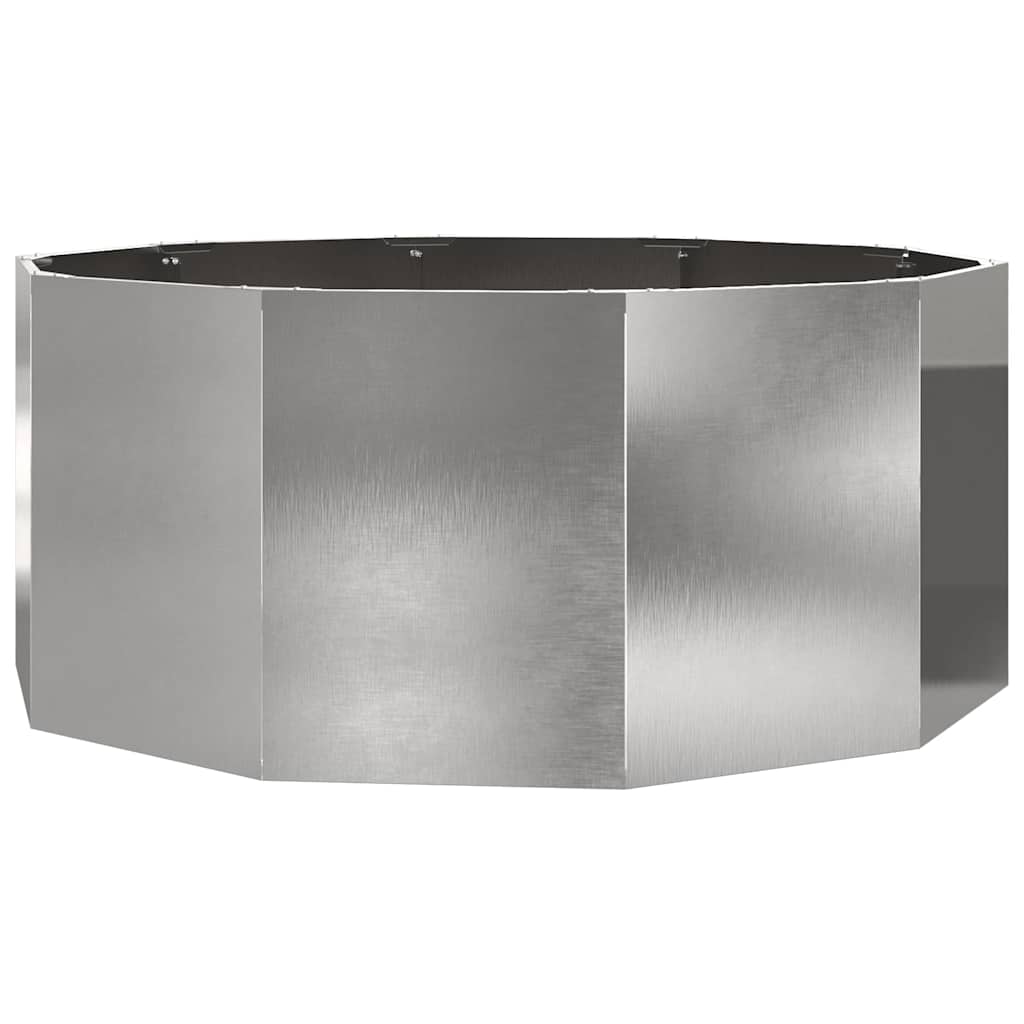 vidaXL Donica Srebrny 120 x 120 x 50 cm Stal nierdzewna