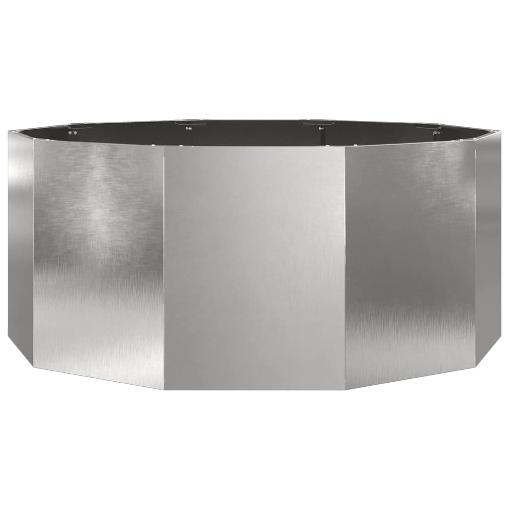vidaXL Donica Srebrny 120 x 120 x 50 cm Stal nierdzewna