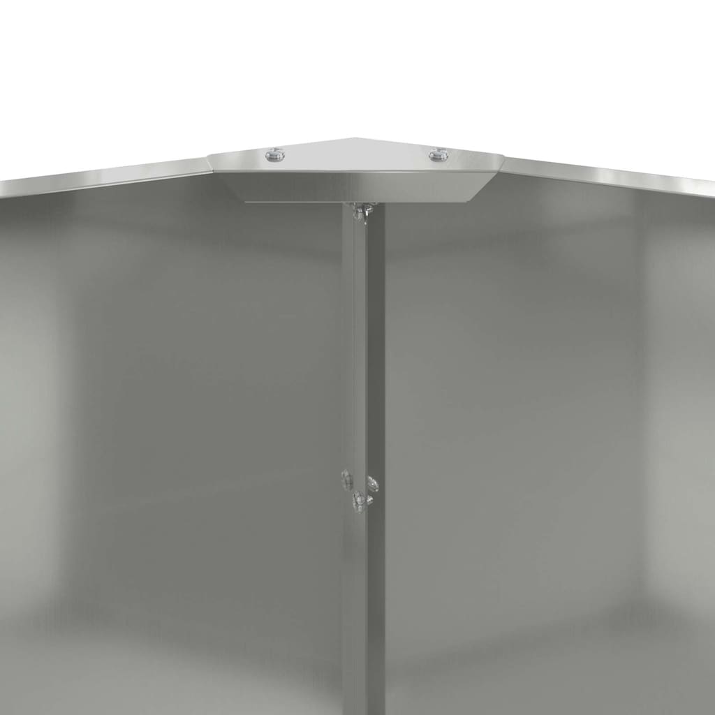 vidaXL Donica Srebrny 120 x 120 x 50 cm Stal Galwanizowana