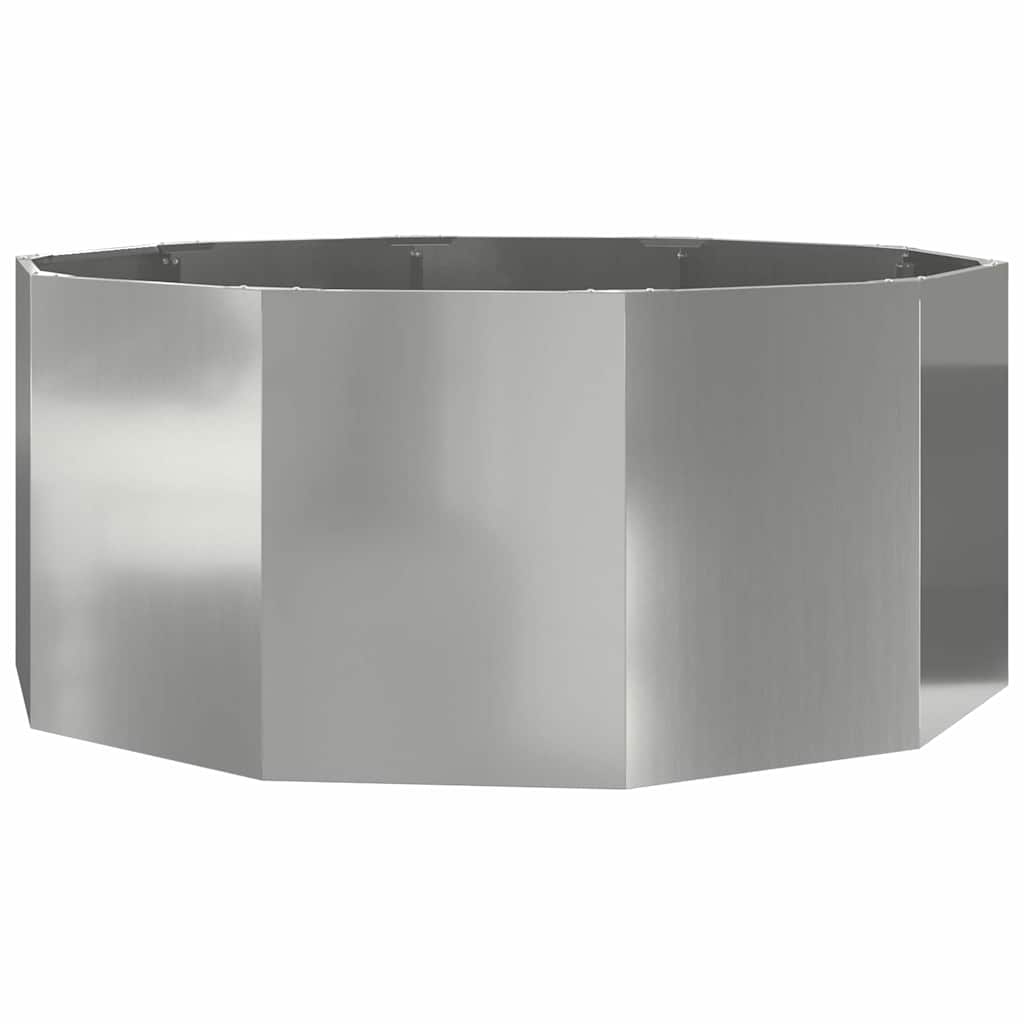 vidaXL Donica Srebrny 120 x 120 x 50 cm Stal Galwanizowana