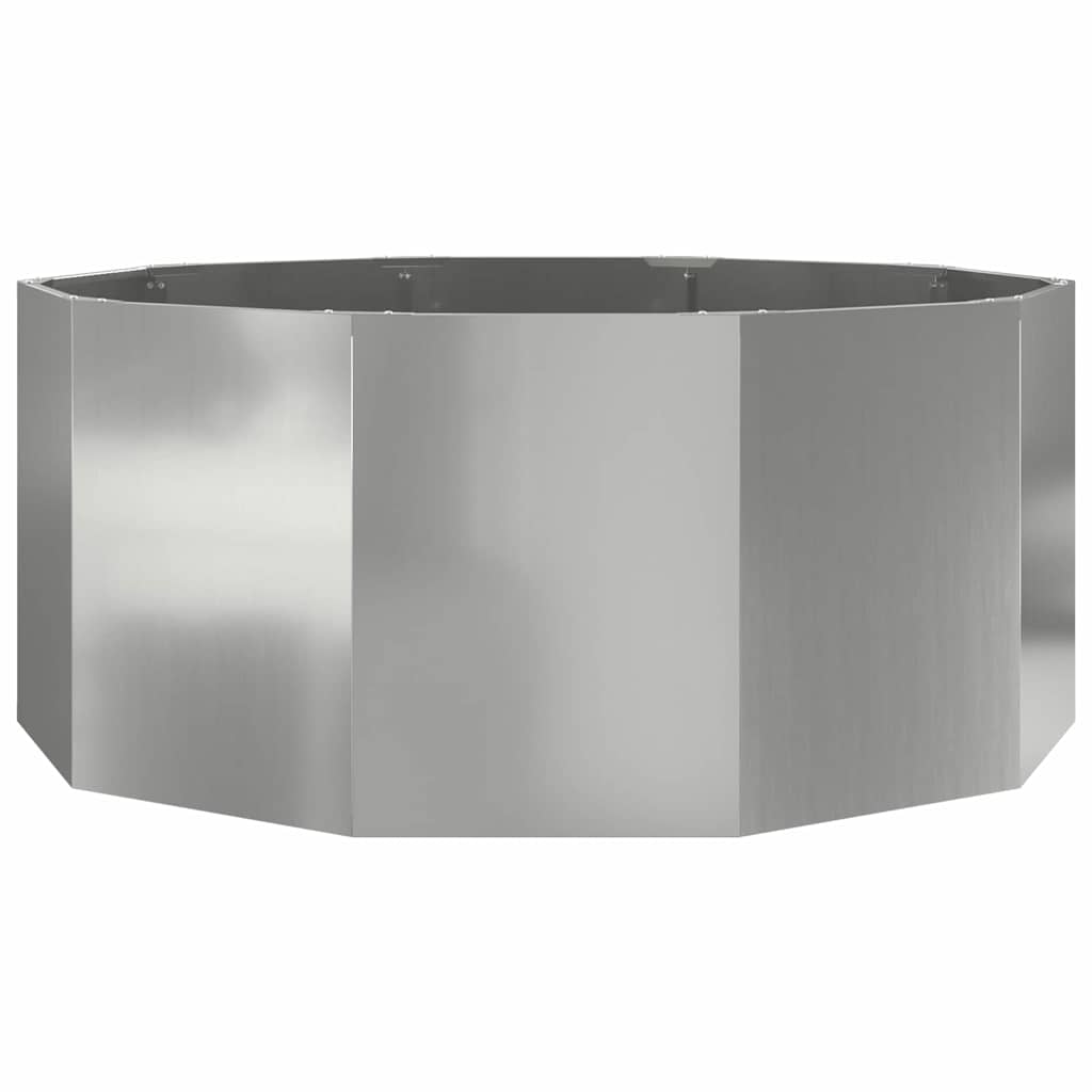 vidaXL Donica Srebrny 120 x 120 x 50 cm Stal Galwanizowana