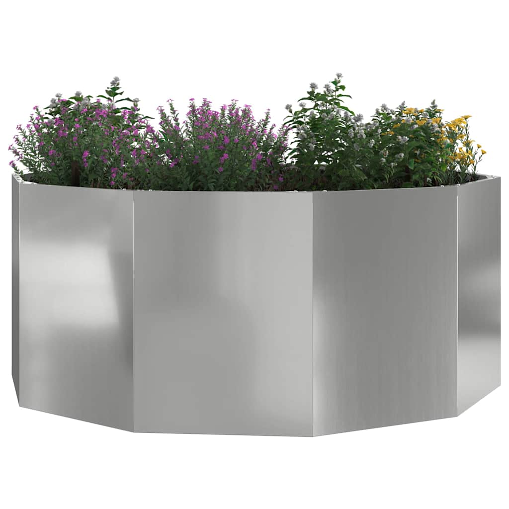 vidaXL Donica Srebrny 120 x 120 x 50 cm Stal Galwanizowana