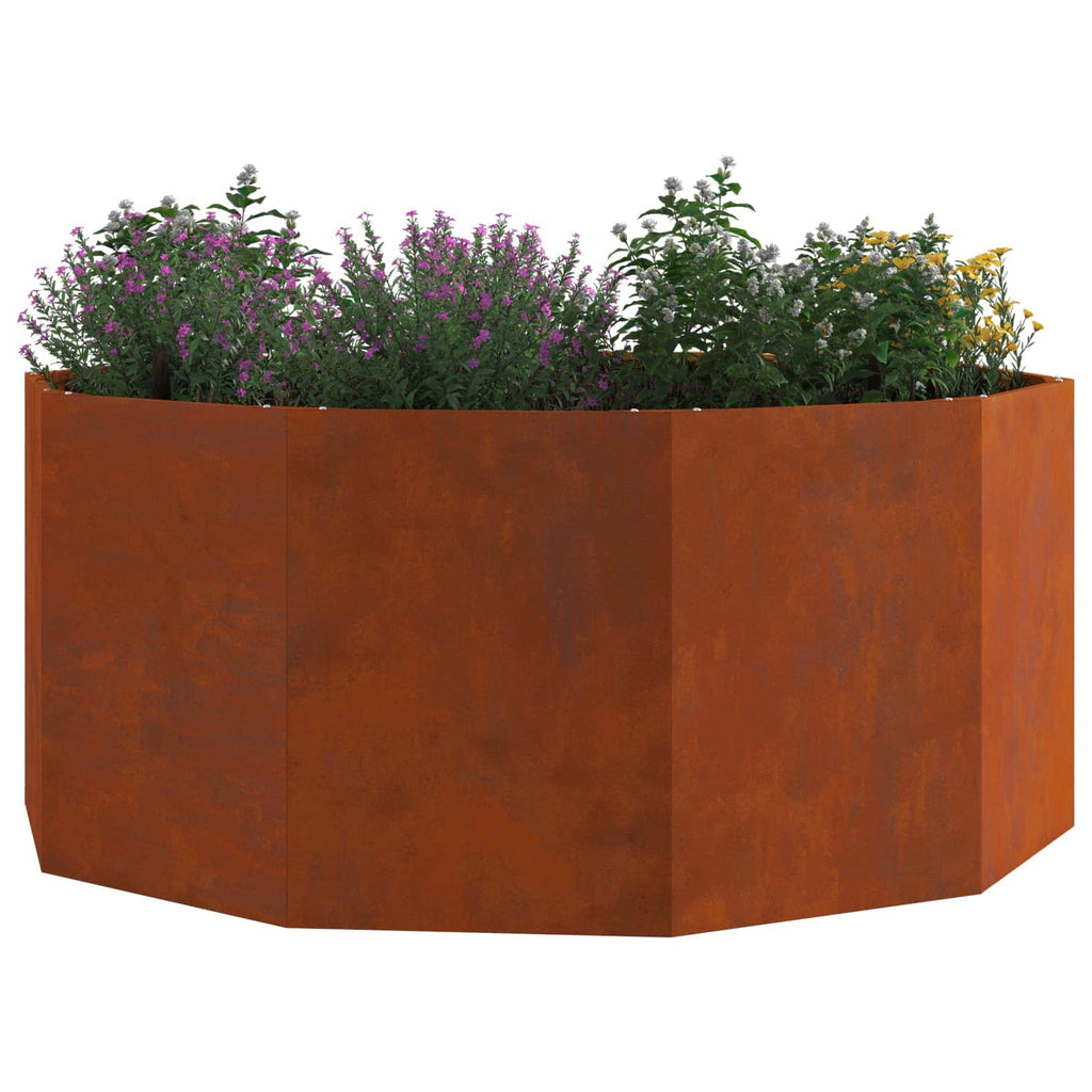 vidaXL Donica Rdzawy 120 x 120 x 50 cm