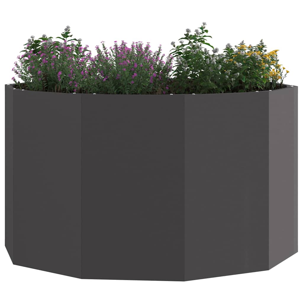 vidaXL Donica Czarny 90 x 90 x 50 cm Stal