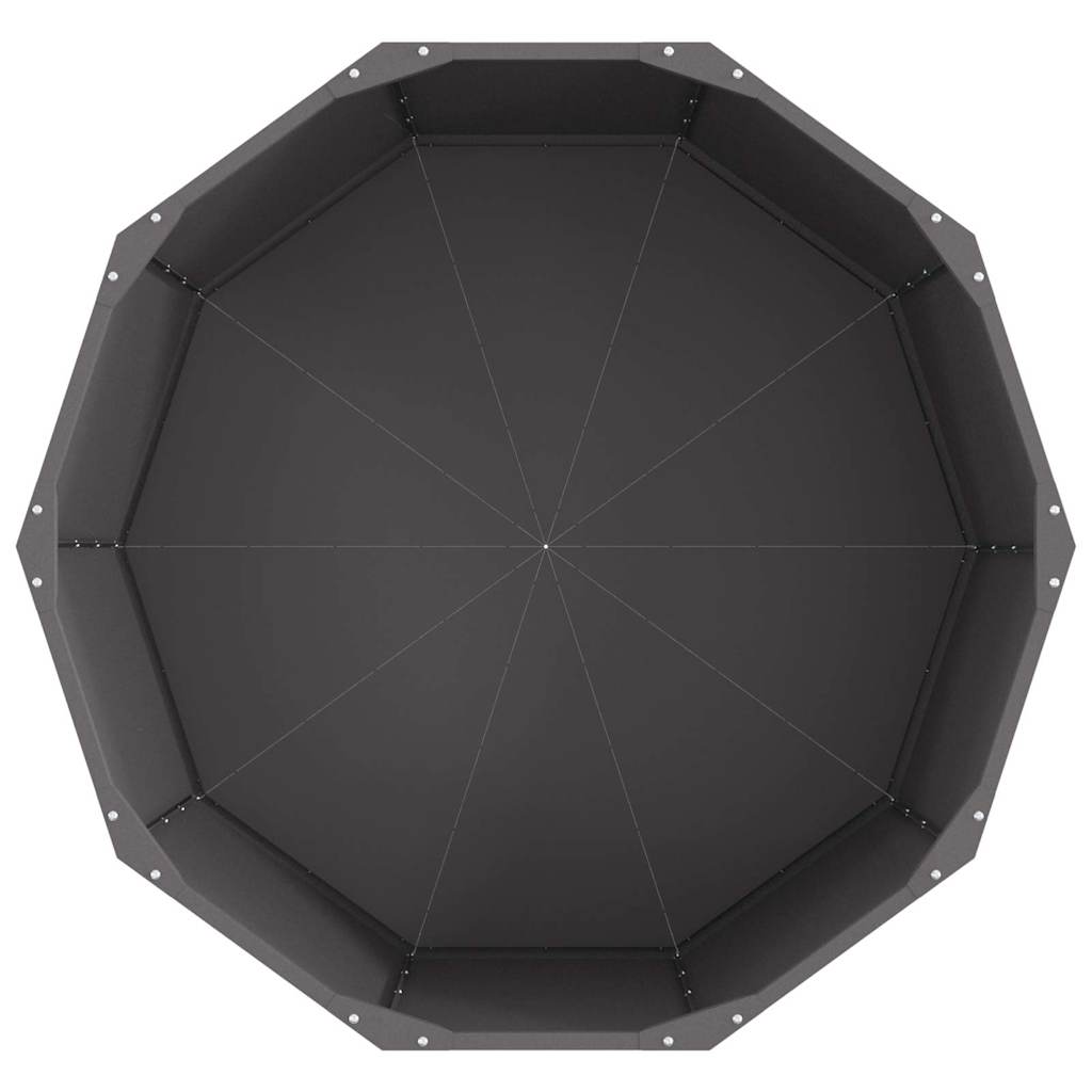 vidaXL Donica Czarny 90 x 90 x 50 cm Stal