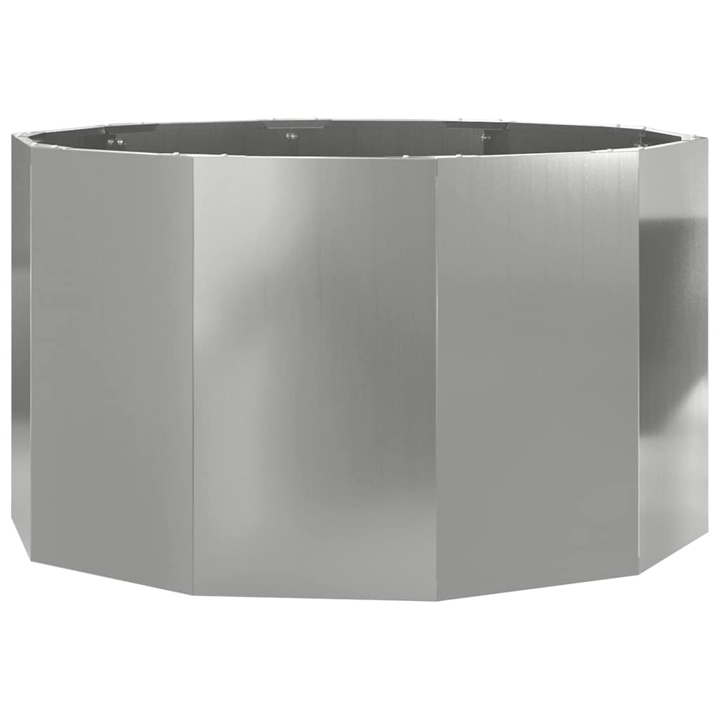 vidaXL Donica Srebrny 90 x 90 x 50 cm Stal Galwanizowana
