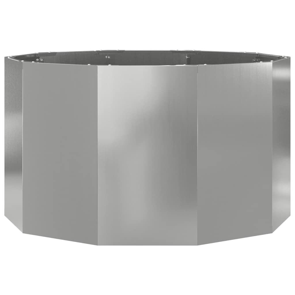 vidaXL Donica Srebrny 90 x 90 x 50 cm Stal Galwanizowana