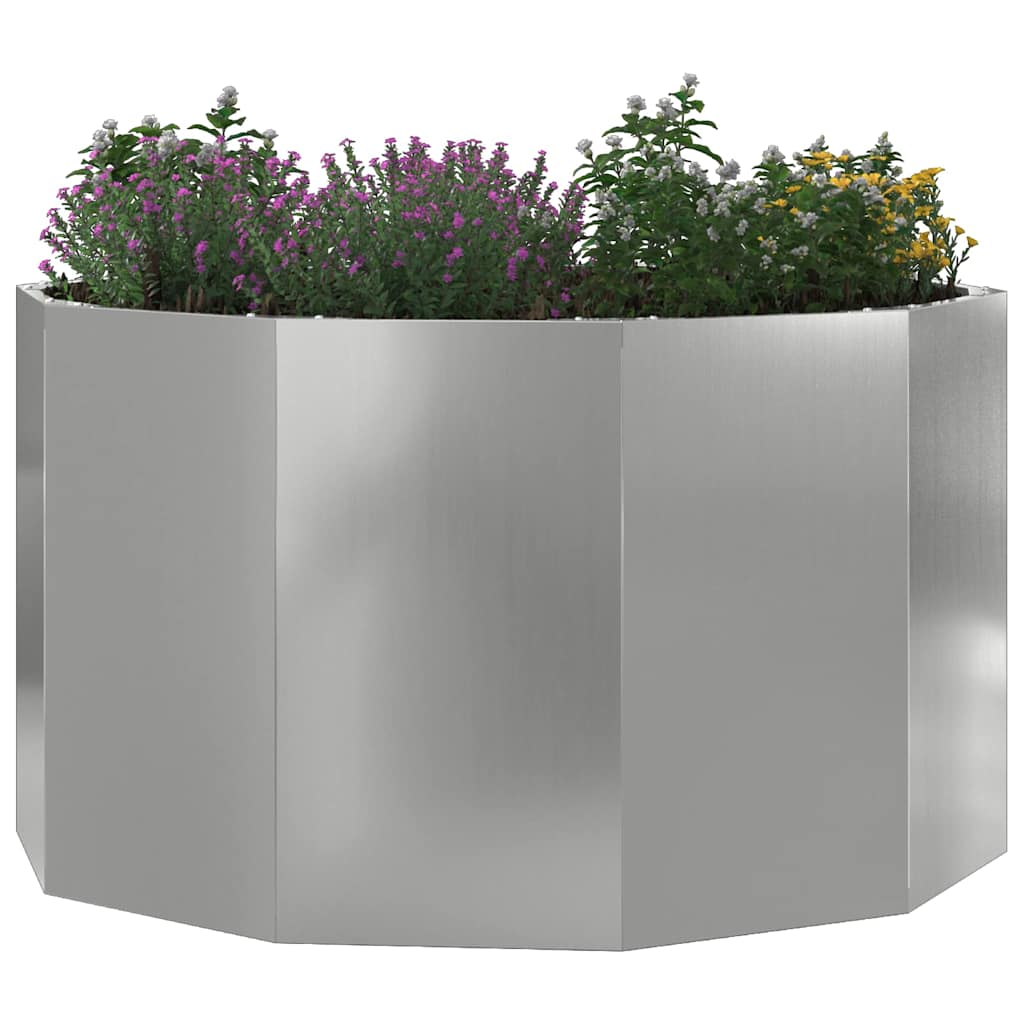 vidaXL Donica Srebrny 90 x 90 x 50 cm Stal Galwanizowana