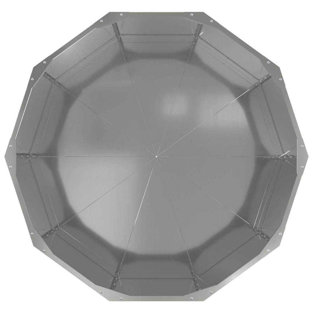vidaXL Donica Srebrny 90 x 90 x 50 cm Stal Galwanizowana