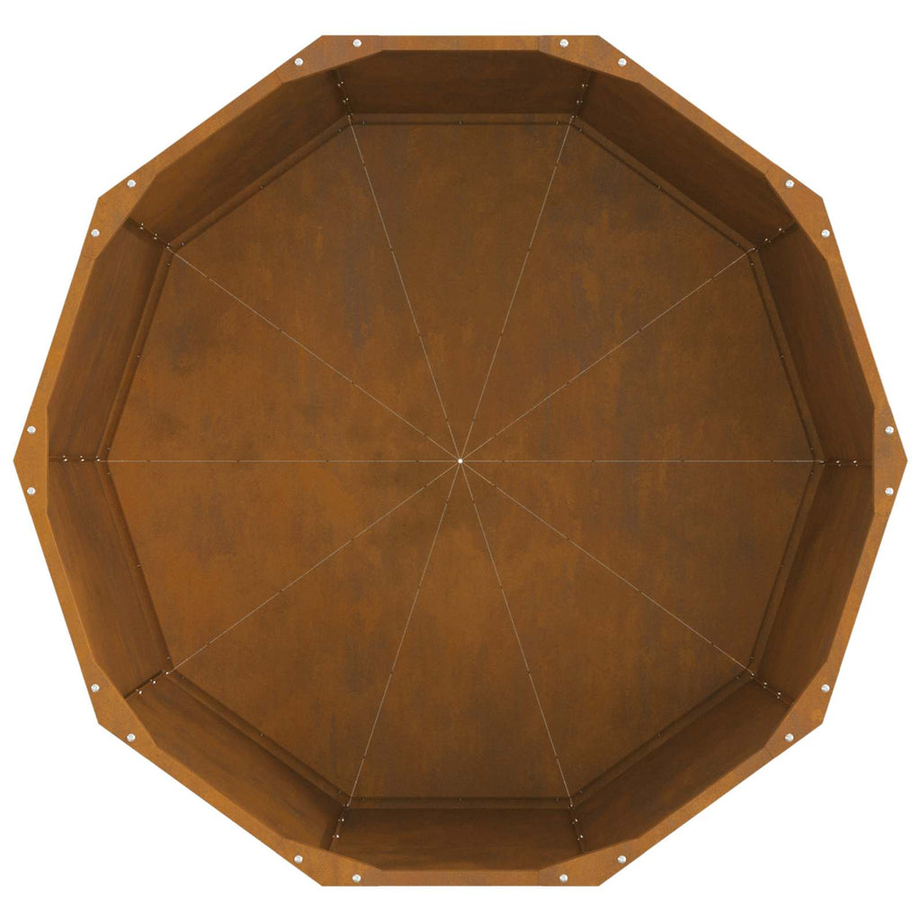 vidaXL Donica Rdzawy 90 x 90 x 50 cm