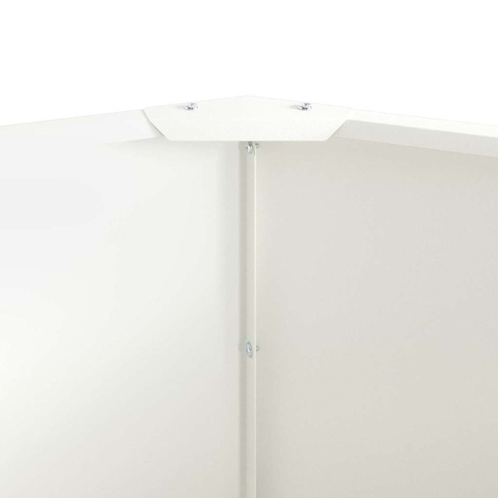 vidaXL Donica Biały 60 x 60 x 50 cm Stal