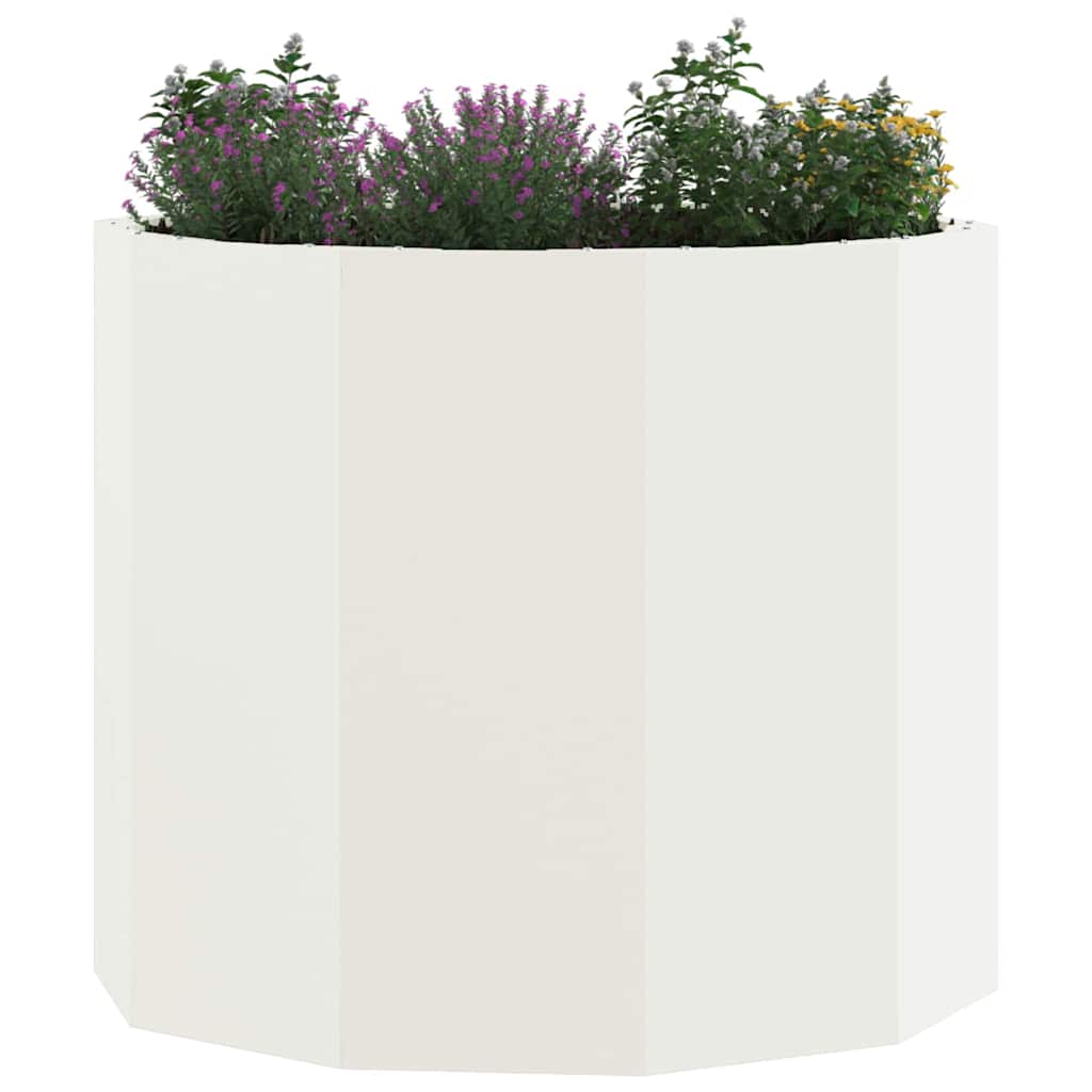 vidaXL Donica Biały 60 x 60 x 50 cm Stal