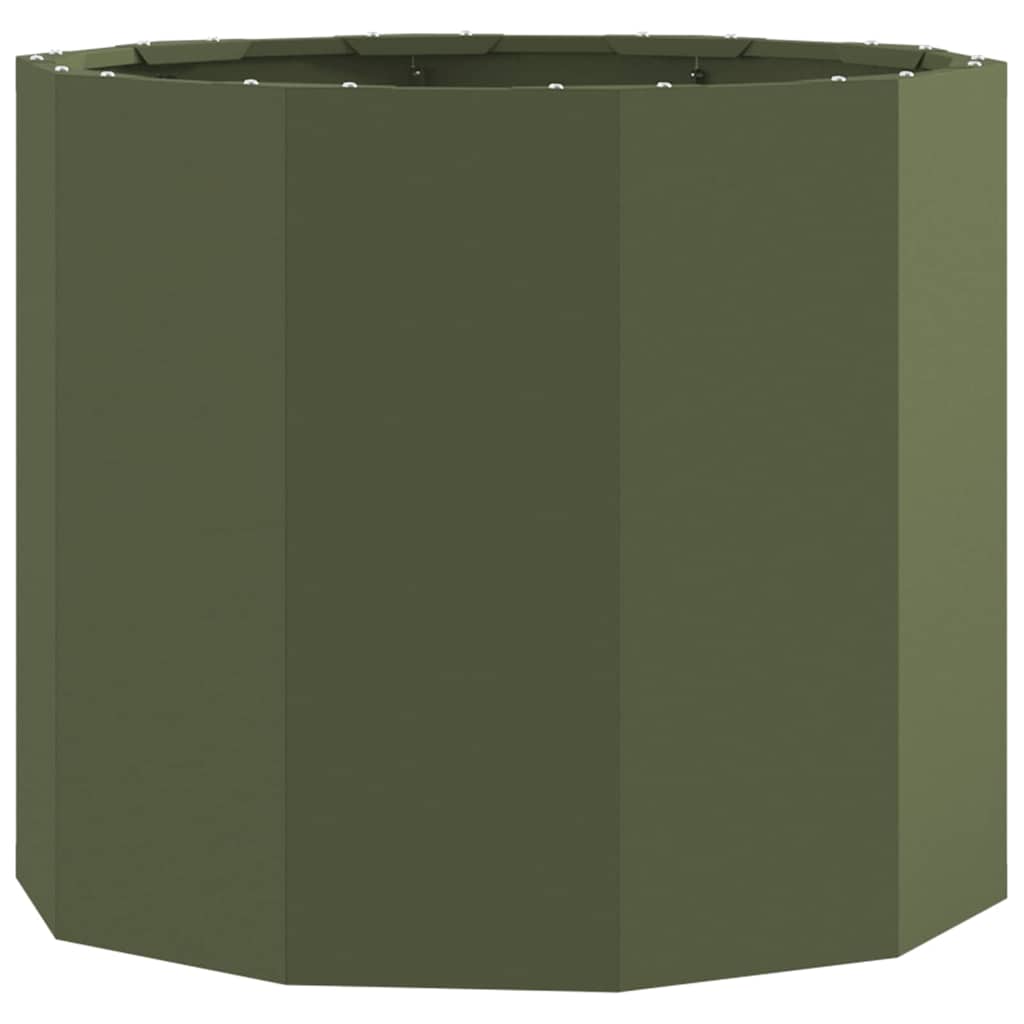 vidaXL Donica Zielony oliwkowy 60 x 60 x 50 cm Stal