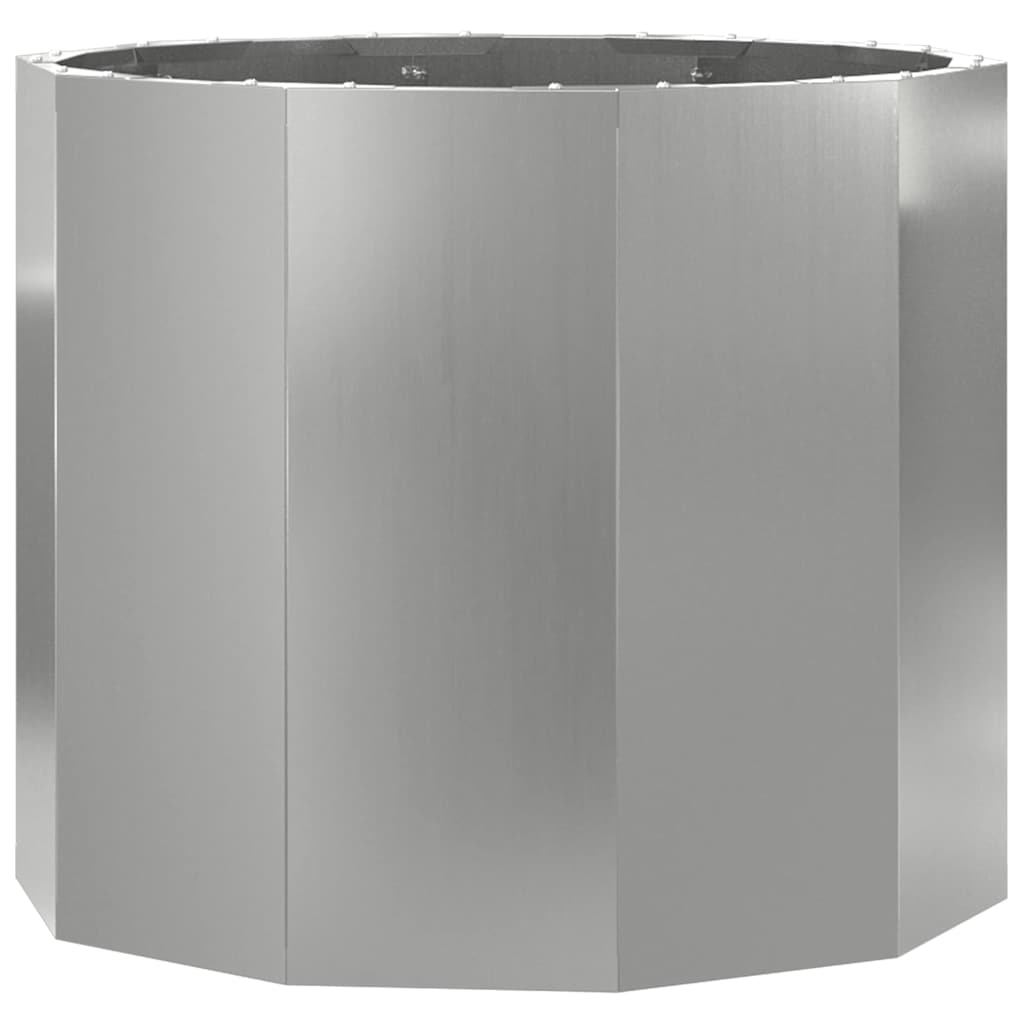 vidaXL Donica Srebrny 60 x 60 x 50 cm Stal Galwanizowana