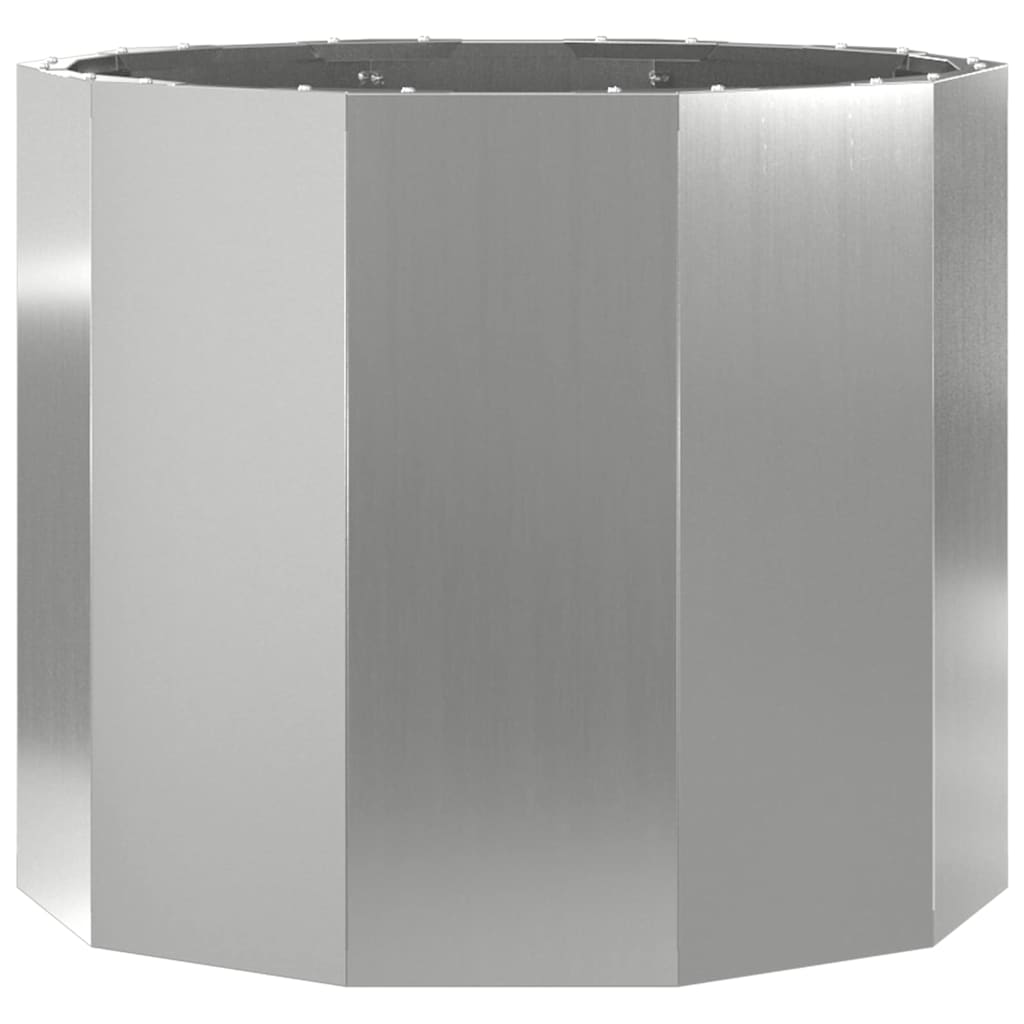 vidaXL Donica Srebrny 60 x 60 x 50 cm Stal Galwanizowana
