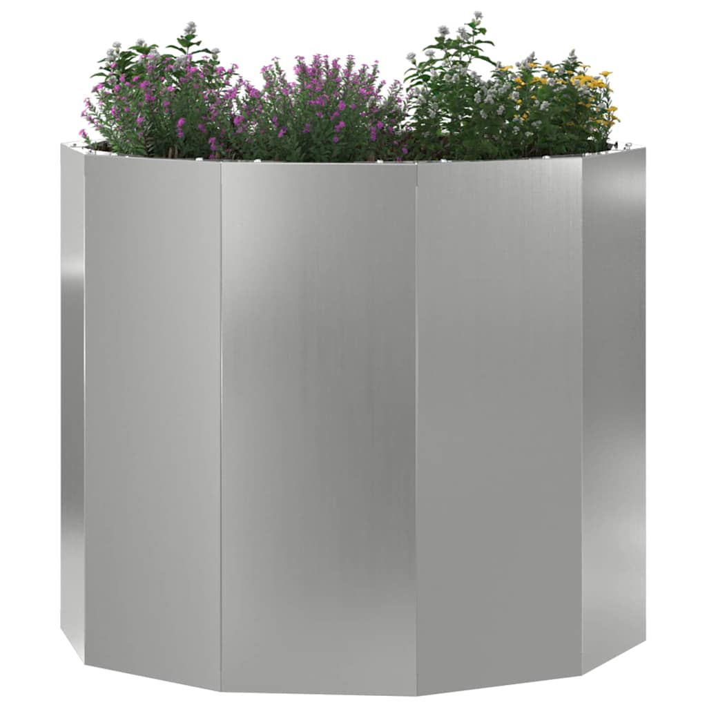 vidaXL Donica Srebrny 60 x 60 x 50 cm Stal Galwanizowana