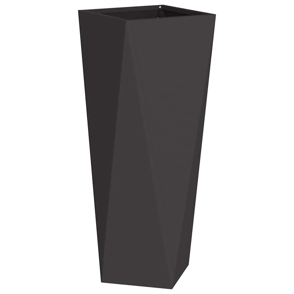 vidaXL Donica 2 pcs Czarny 30 x 30 x 75 cm Stal
