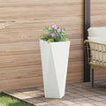 vidaXL Donica Biały 30 x 30 x 75 cm Stal