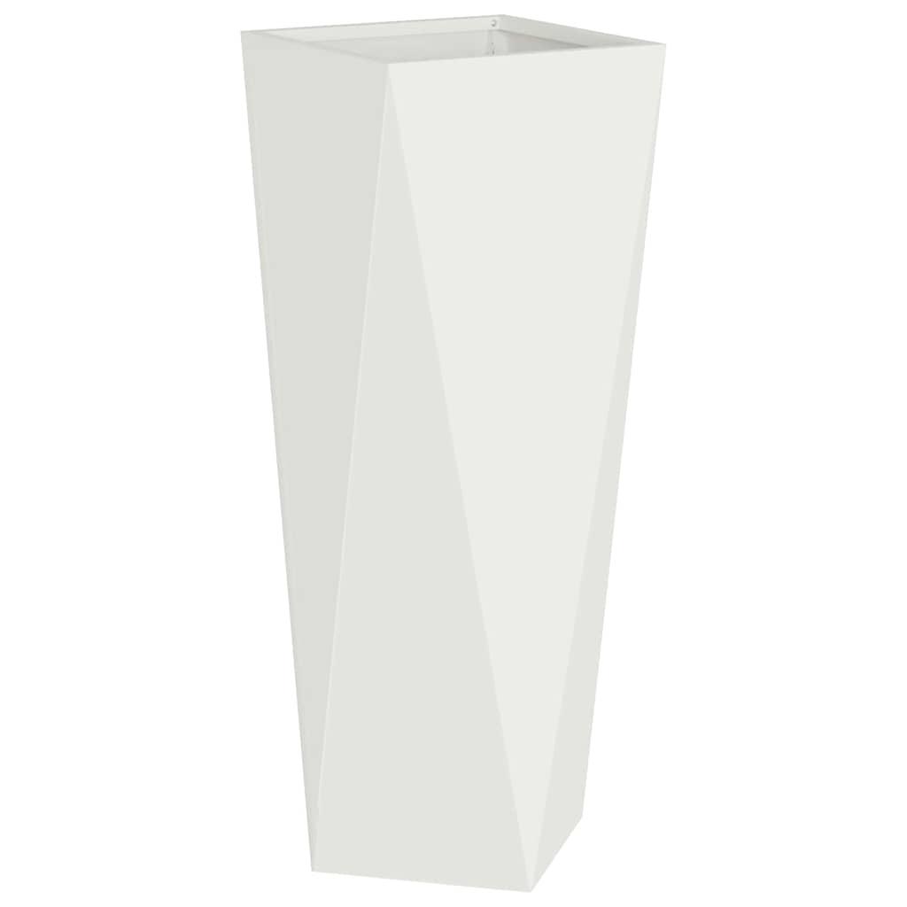 vidaXL Donica Biały 30 x 30 x 75 cm Stal