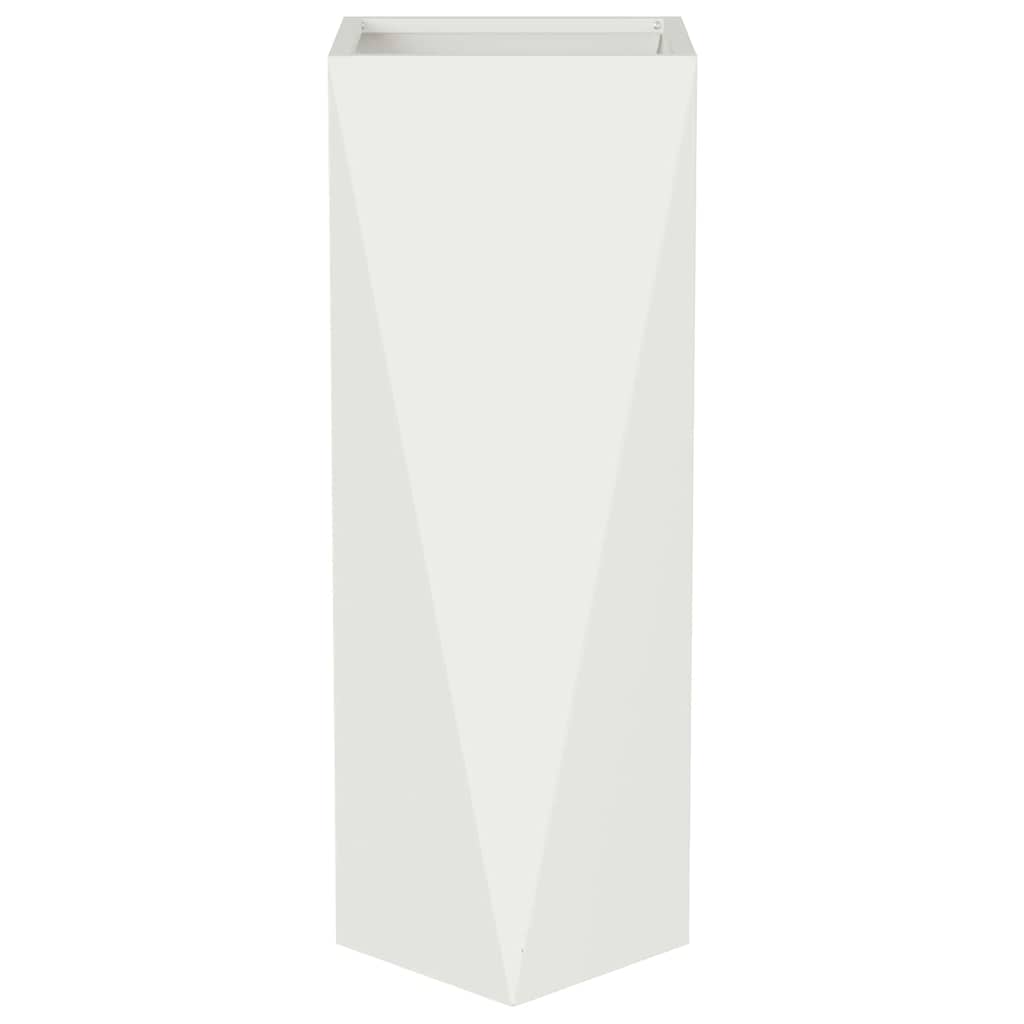 vidaXL Donica Biały 30 x 30 x 75 cm Stal
