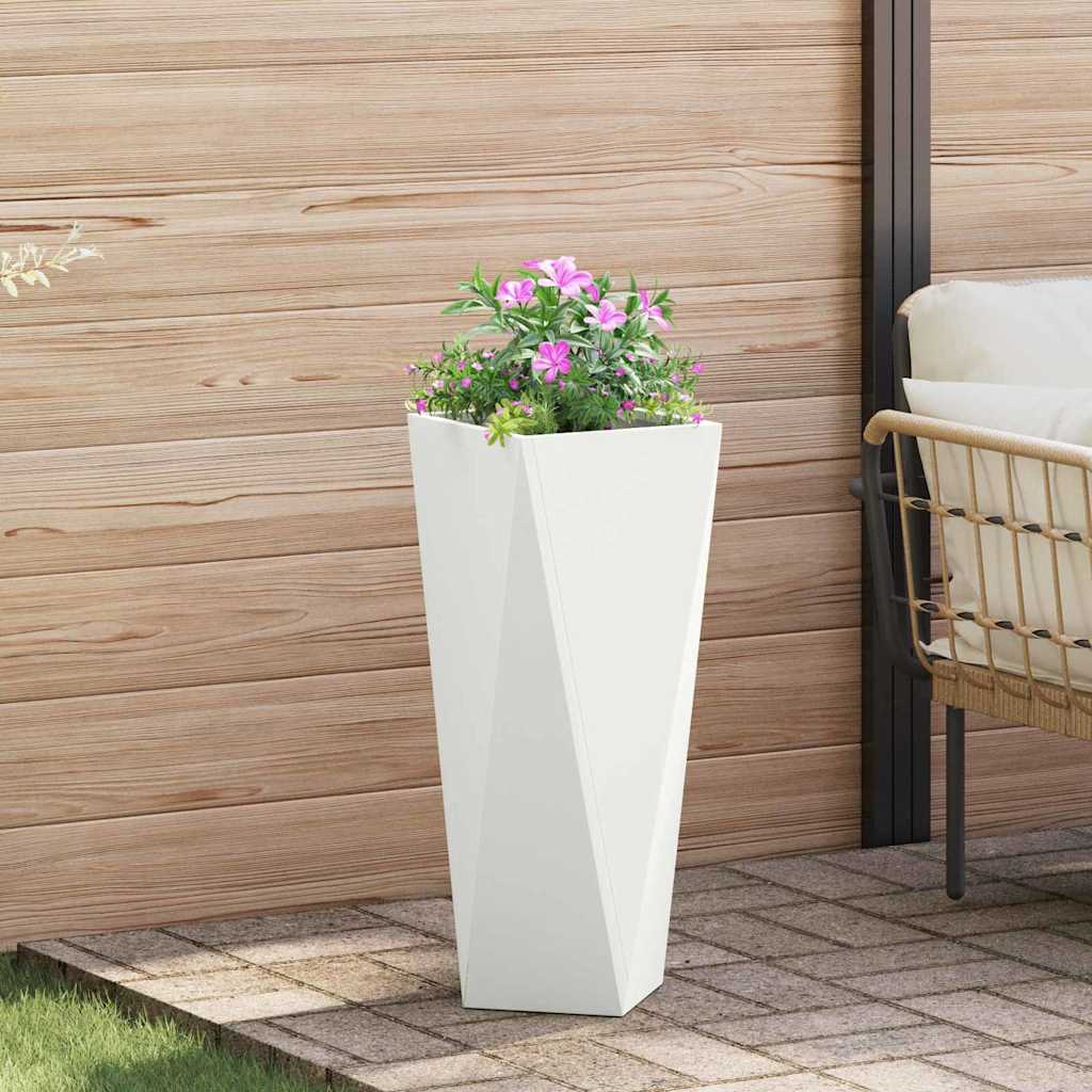 vidaXL Donica 2 pcs Biały 30 x 30 x 75 cm Stal