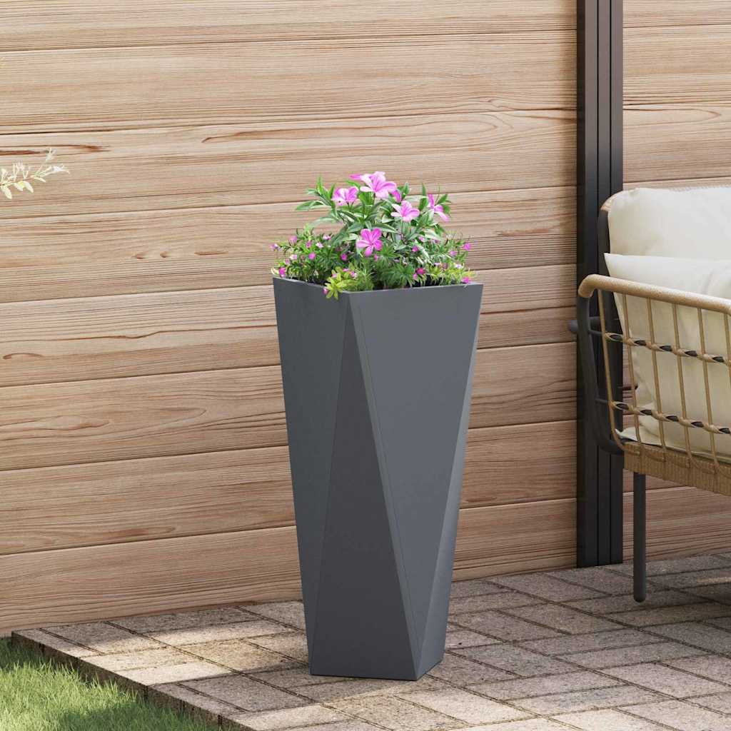 vidaXL Donica 2 pcs Antracyt 30 x 30 x 75 cm Stal