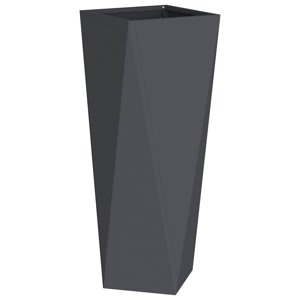 vidaXL Donica 2 pcs Antracyt 30 x 30 x 75 cm Stal