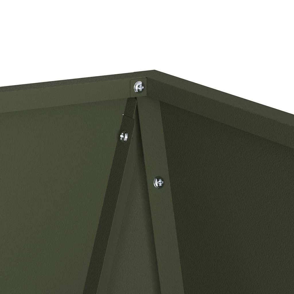 vidaXL Donica Zielony oliwkowy 30 x 30 x 75 cm Stal