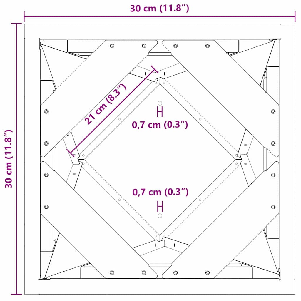 vidaXL Donica Zielony oliwkowy 30 x 30 x 75 cm Stal