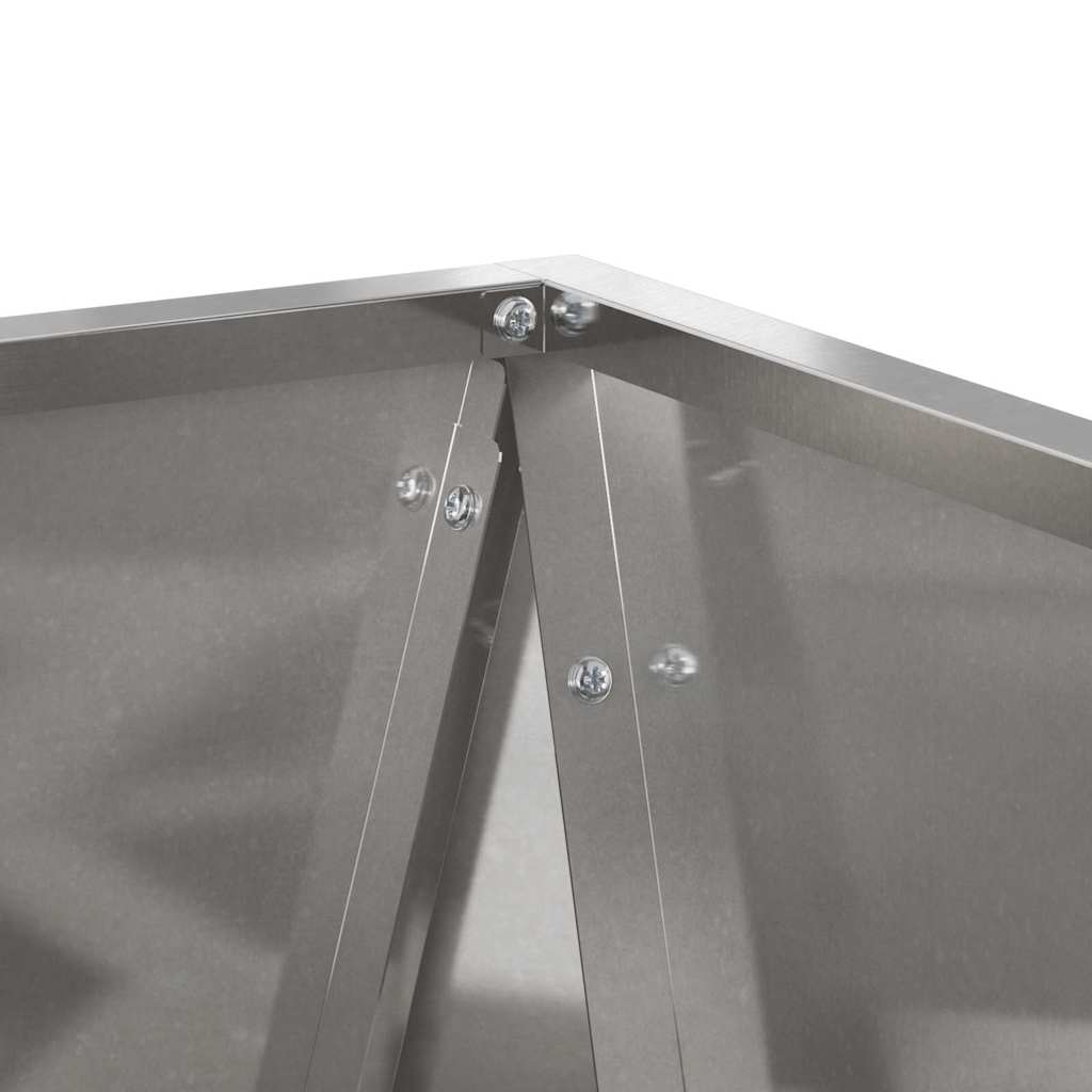 vidaXL Donica 2 szt. Srebrny 30 x 30 x 75 cm Stal nierdzewna