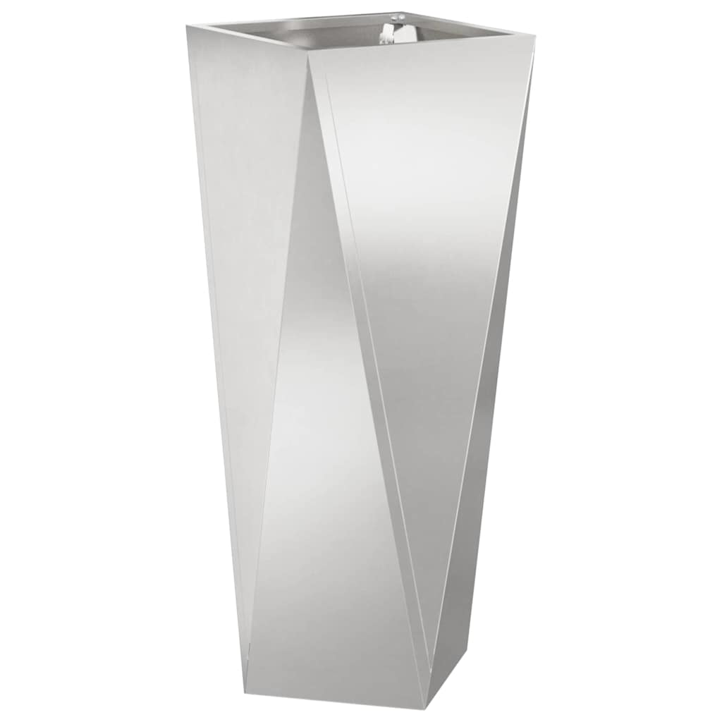vidaXL Donica 2 szt. Srebrny 30 x 30 x 75 cm Stal nierdzewna