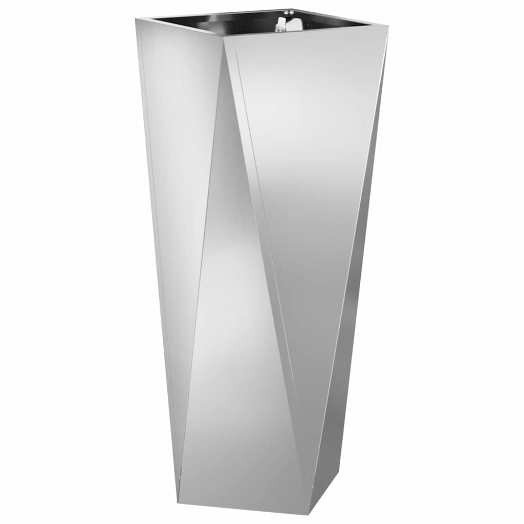 vidaXL Donica 2 pcs Srebrny 30 x 30 x 75 cm Stal Galwanizowana