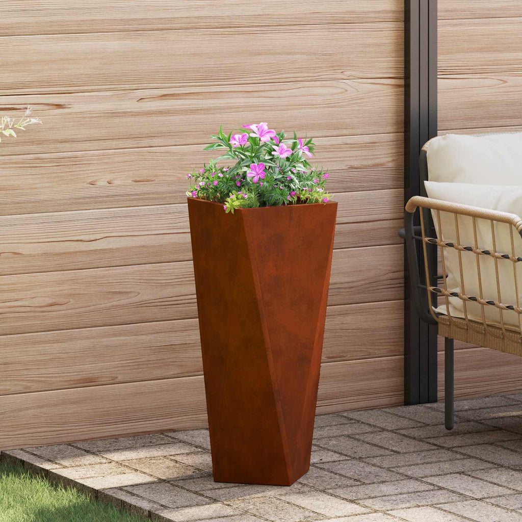 vidaXL Donica 2 szt. Rdzawy 30 x 30 x 75 cm