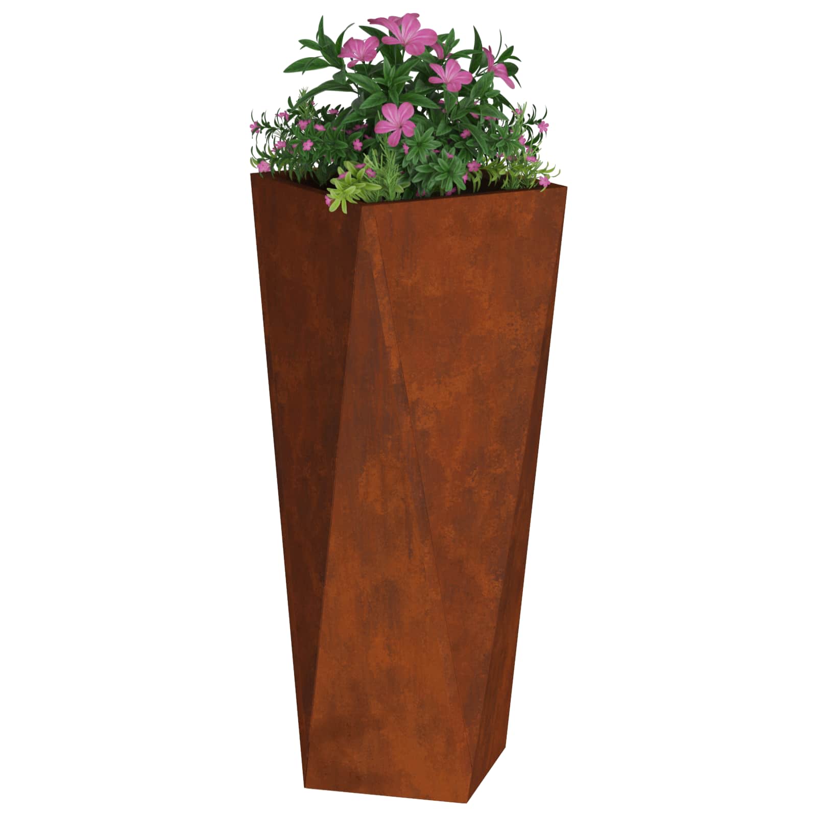 vidaXL Donica 2 szt. Rdzawy 30 x 30 x 75 cm