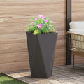 vidaXL Donica Czarny 40 x 40 x 75 cm Stal