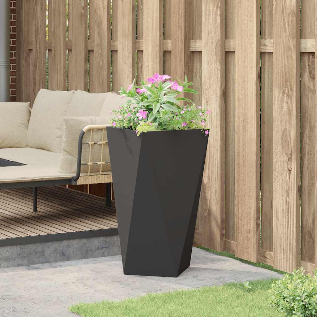 vidaXL Donica Czarny 40 x 40 x 75 cm Stal